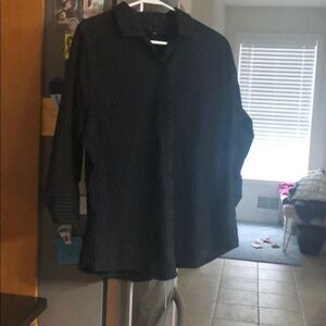 Longsleeve black pinstripe blouse